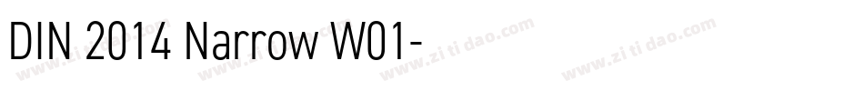 DIN 2014 Narrow W01字体转换